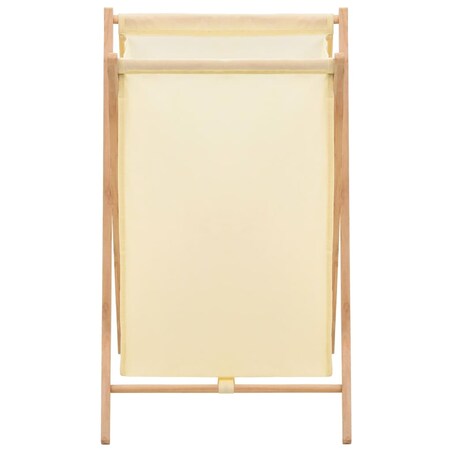 vidaXL Kosz na pranie, drewno cedrowe i tkanina, beżowy, 42x41x64 cm