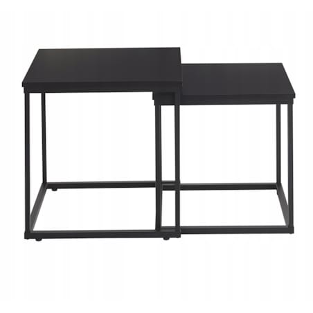 DUPLEX ZESTAW STOLIKÓW KAWOWYCH 2 szt. 50/45 cm CZARNY