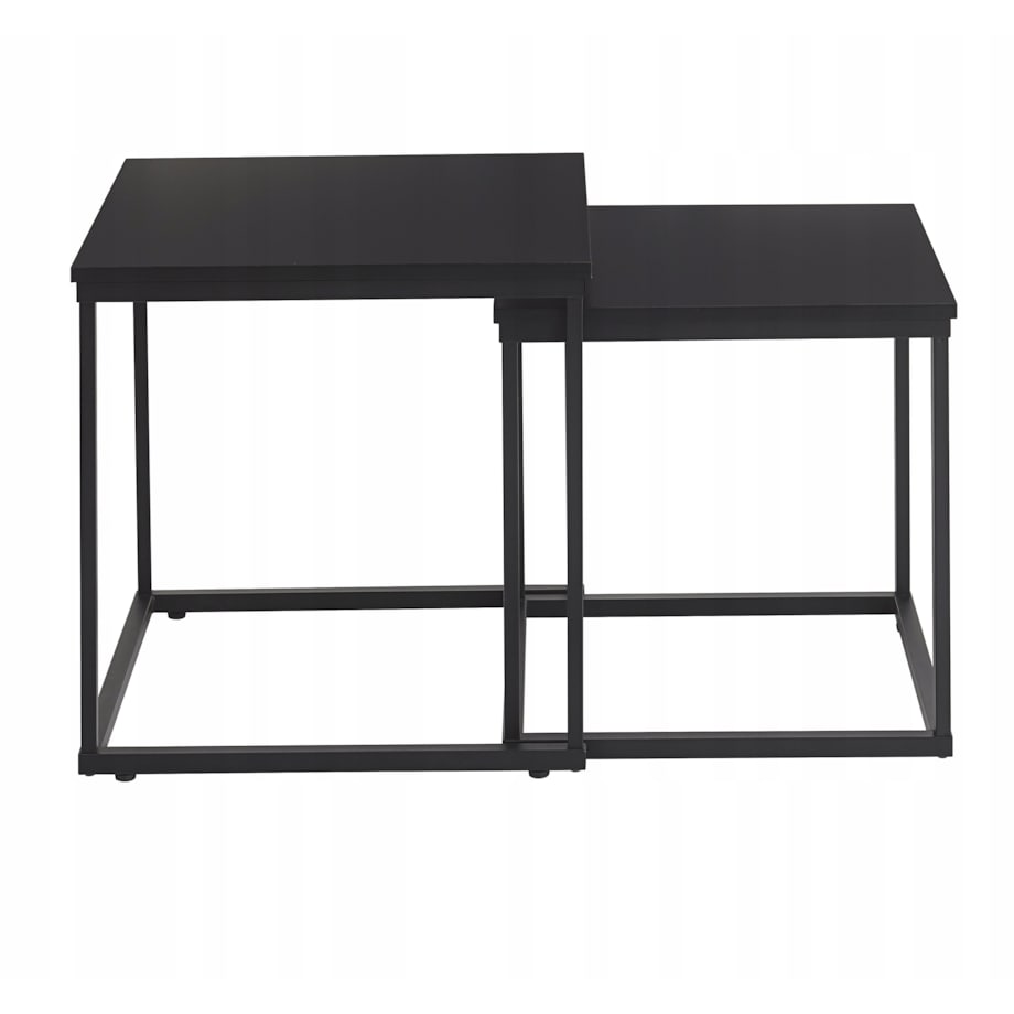 DUPLEX ZESTAW STOLIKÓW KAWOWYCH 2 szt. 50/45 cm CZARNY