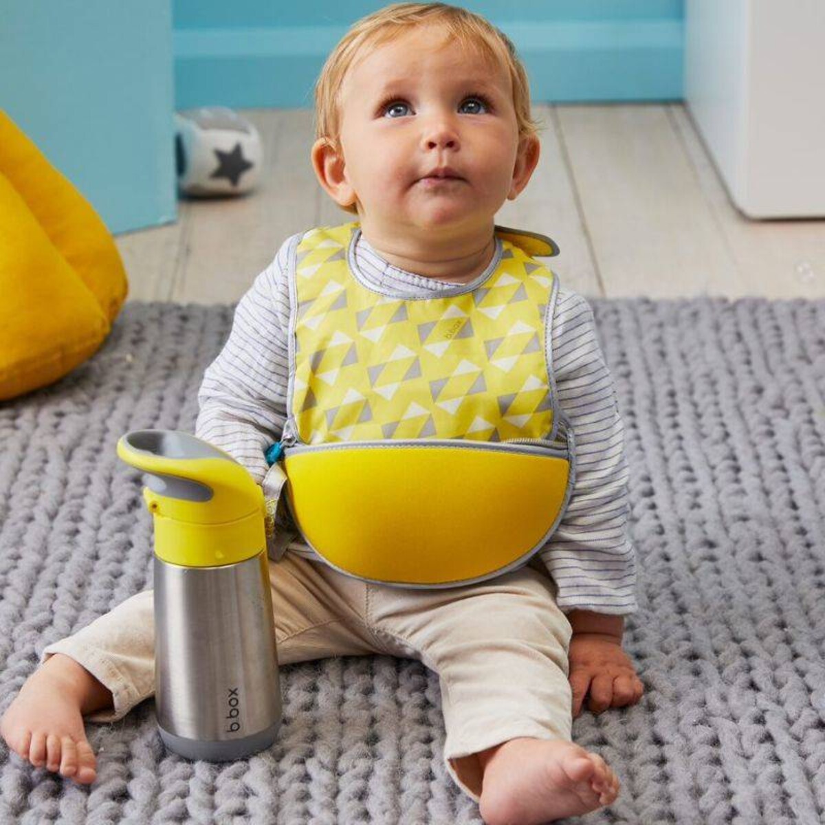 Butelka termiczna dla dzieci ze słomką 350 ml Ocean Breeze, b.box