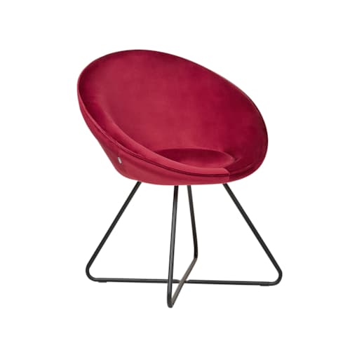 Krzesło welurowe czerwone FLOBY II