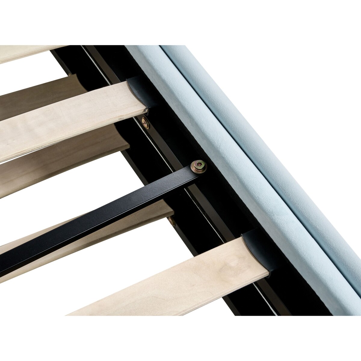 Łóżko wysuwane Welur EYBURIE 90 x 200 cm Błękitny