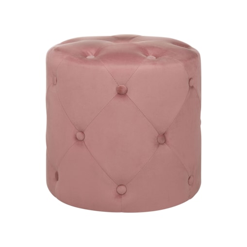 Puf welurowy ⌀ 40 cm różowy COROLLA
