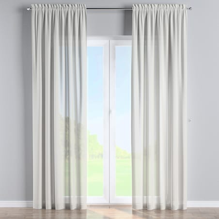 Zasłona na kanale z grzywką 1 szt. 130x260 prześwitujący, naturalny