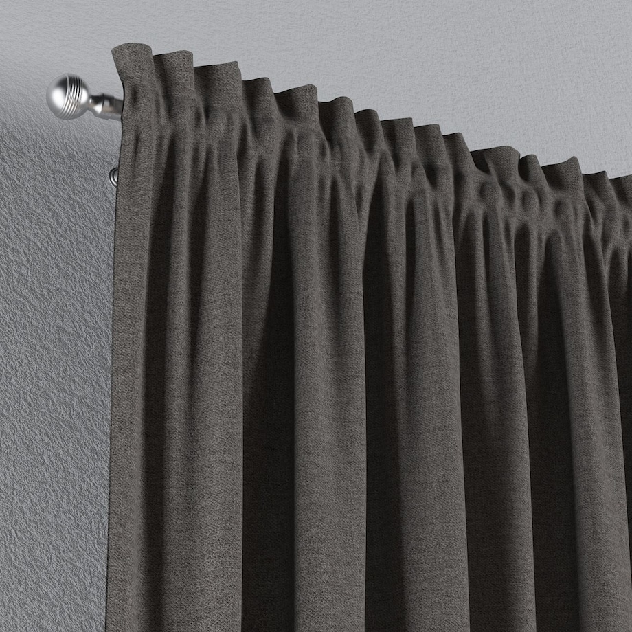 Zasłona na kanale z grzywką 1 szt. 130x245 grafit