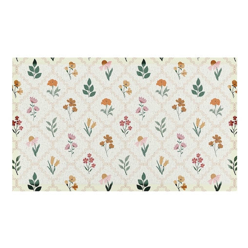 Wycieraczka zewnętrzna z motywem kwiatowym w stylu vintage - (70 x 40 cm)