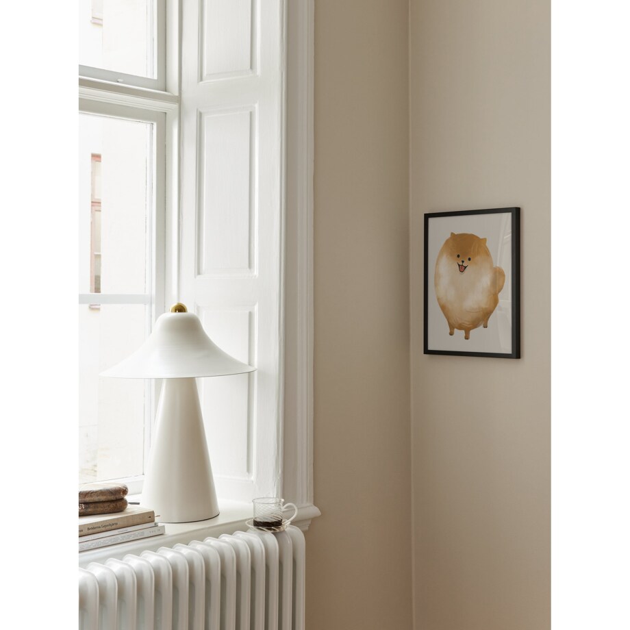 Poster Story, Plakat, Obraz - Puszysty Piesek z Serduszkami, wymiary 60 x 84 cm