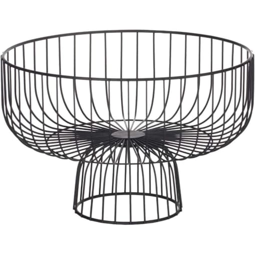 Kosz na owoce z podstawą, metal, 28 cm