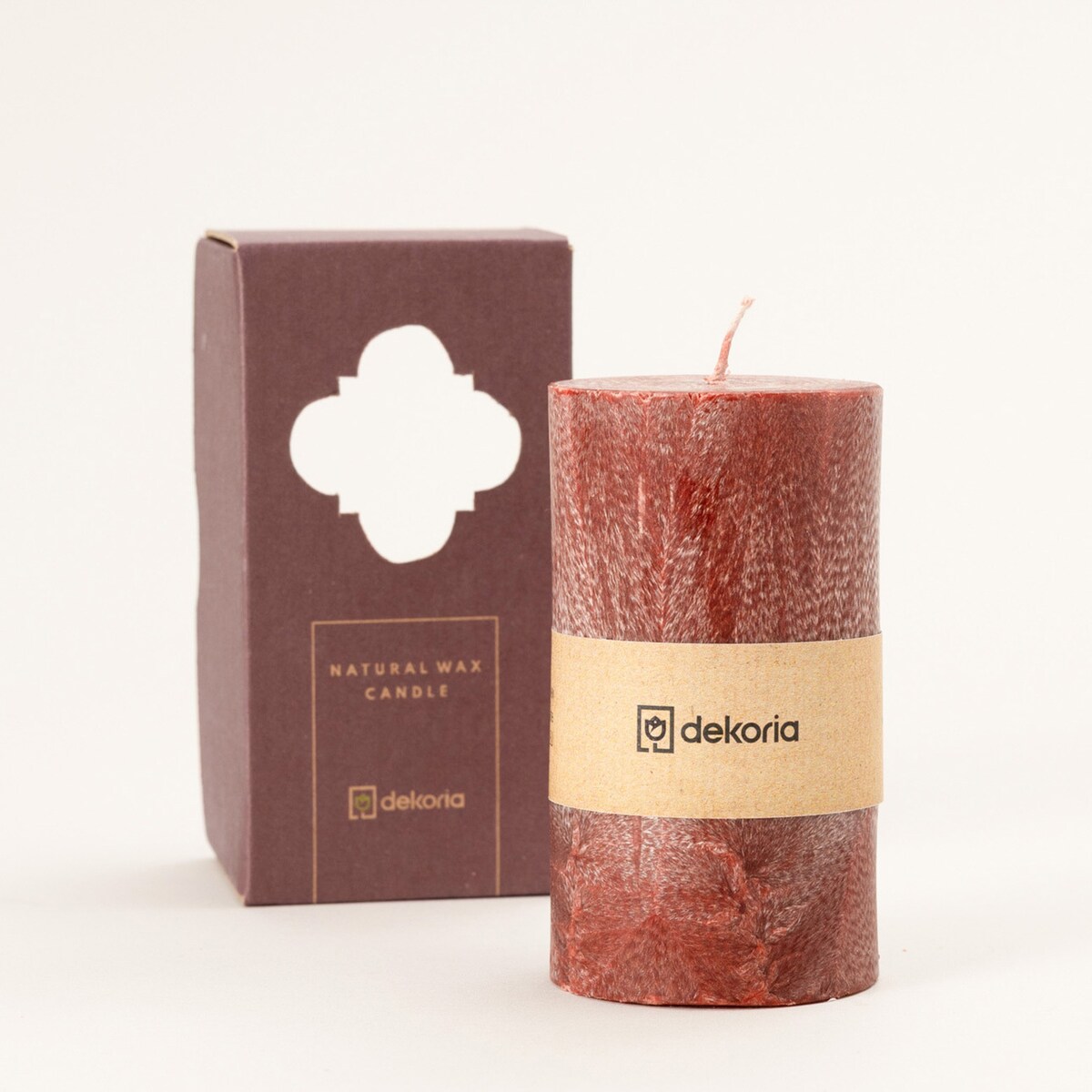 Świeca zapachowa palmowa walec Burgundy, 6,5x6,5x12 cm