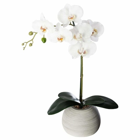 Sztuczny storczyk w doniczce ceramicznej, 50 cm