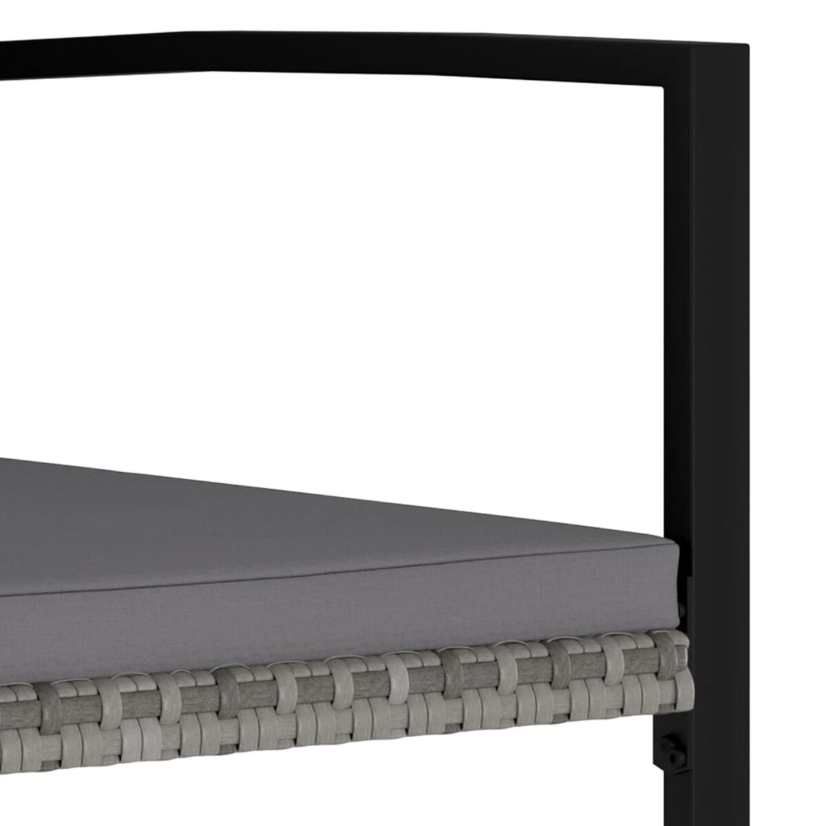 vidaXL Krzesła ogrodowe, 4 szt., polirattan, szare