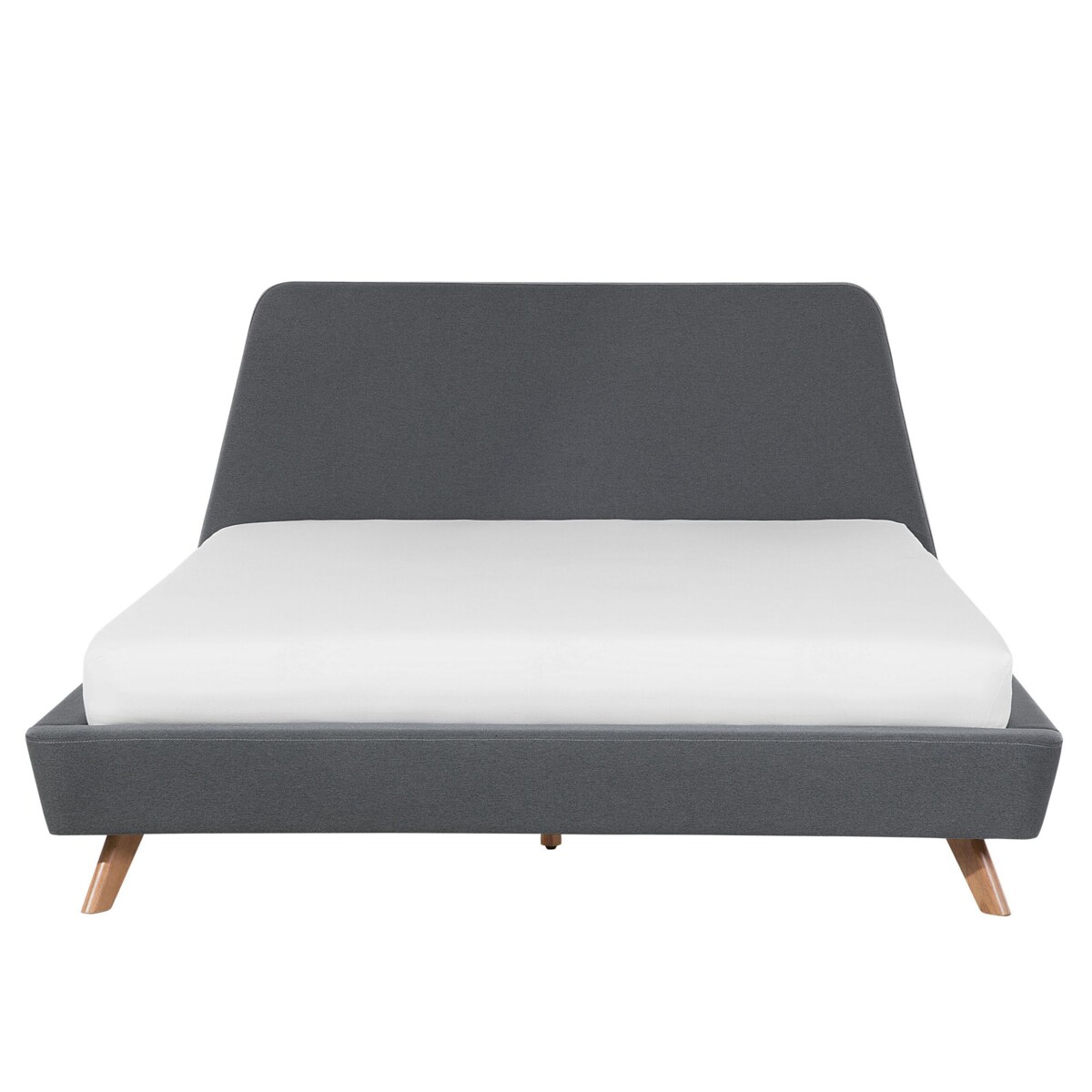 Łóżko tapicerowane 160 x 200 cm szare VIENNE