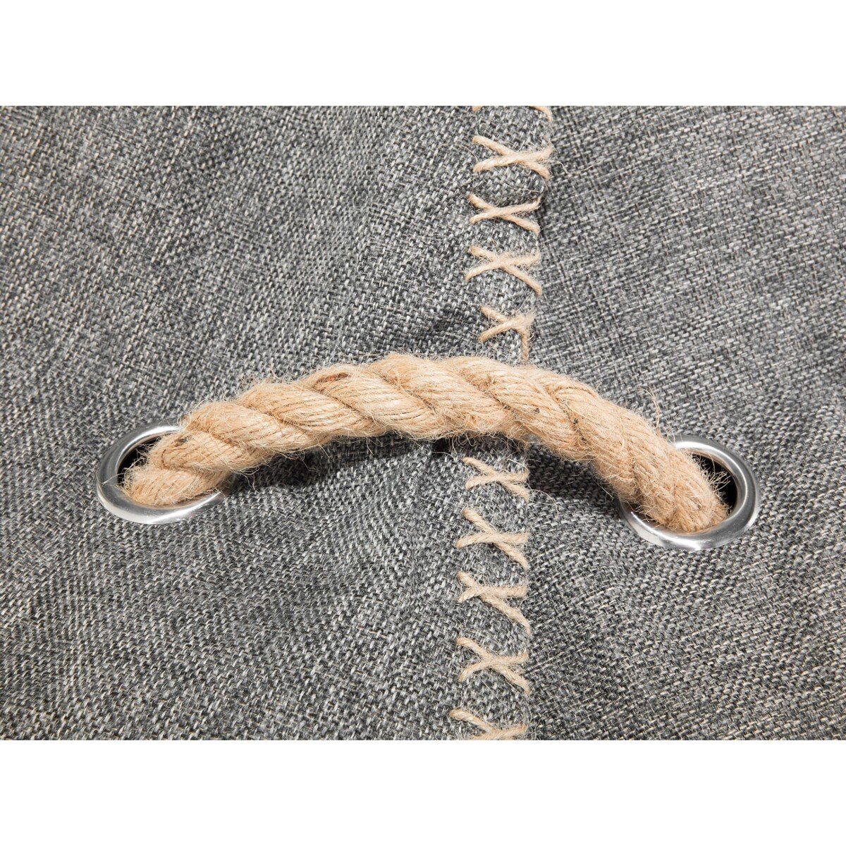 Pufa fotel szary LINEN DROP