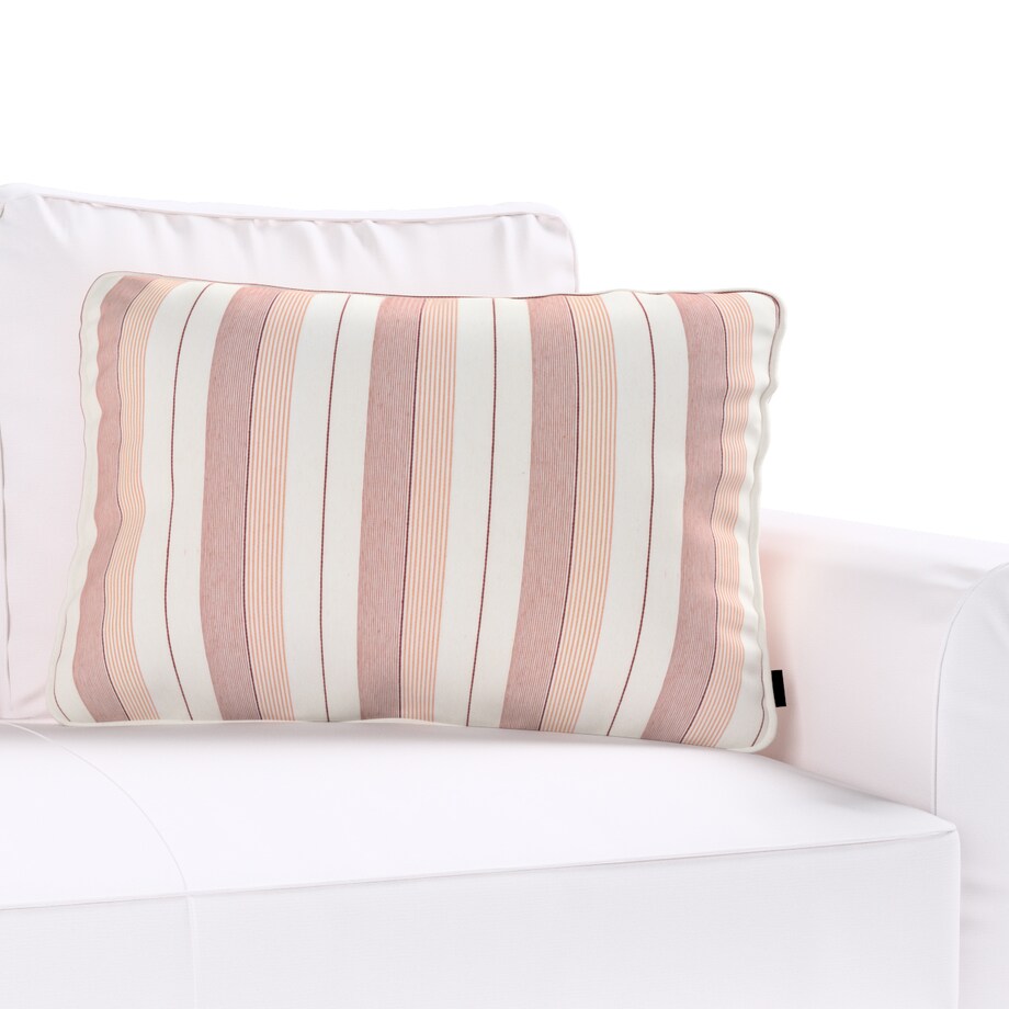 Poszewka Gabi na poduszkę prostokątna 60x40 czerwone pasy