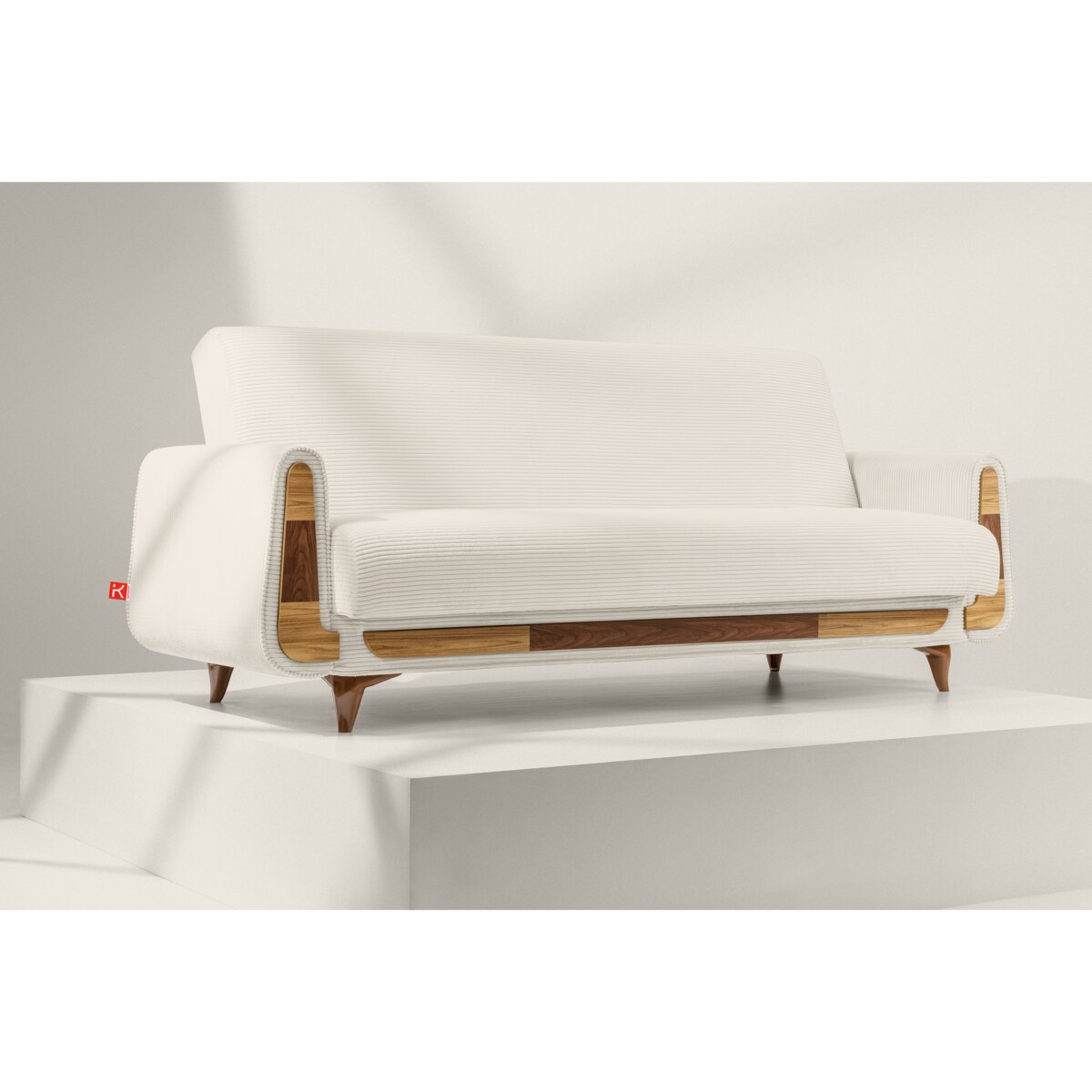 KONSIMO GUSTAVO II Sofa 3-osobowa, kolor beżowy