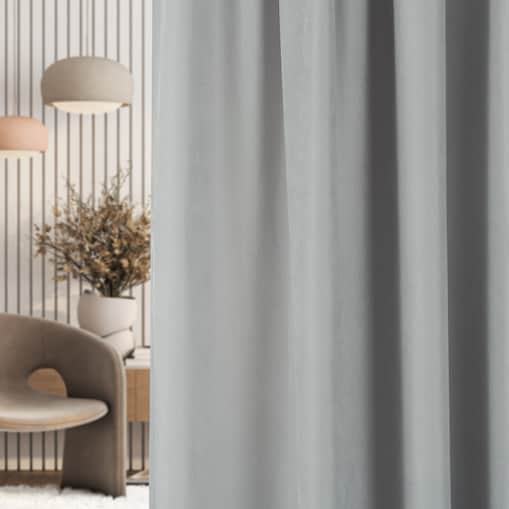 Zasłona na taśmie marszczącej srebrna aksamitna 140 x 280 cm 1 szt. 140x280 srebrny