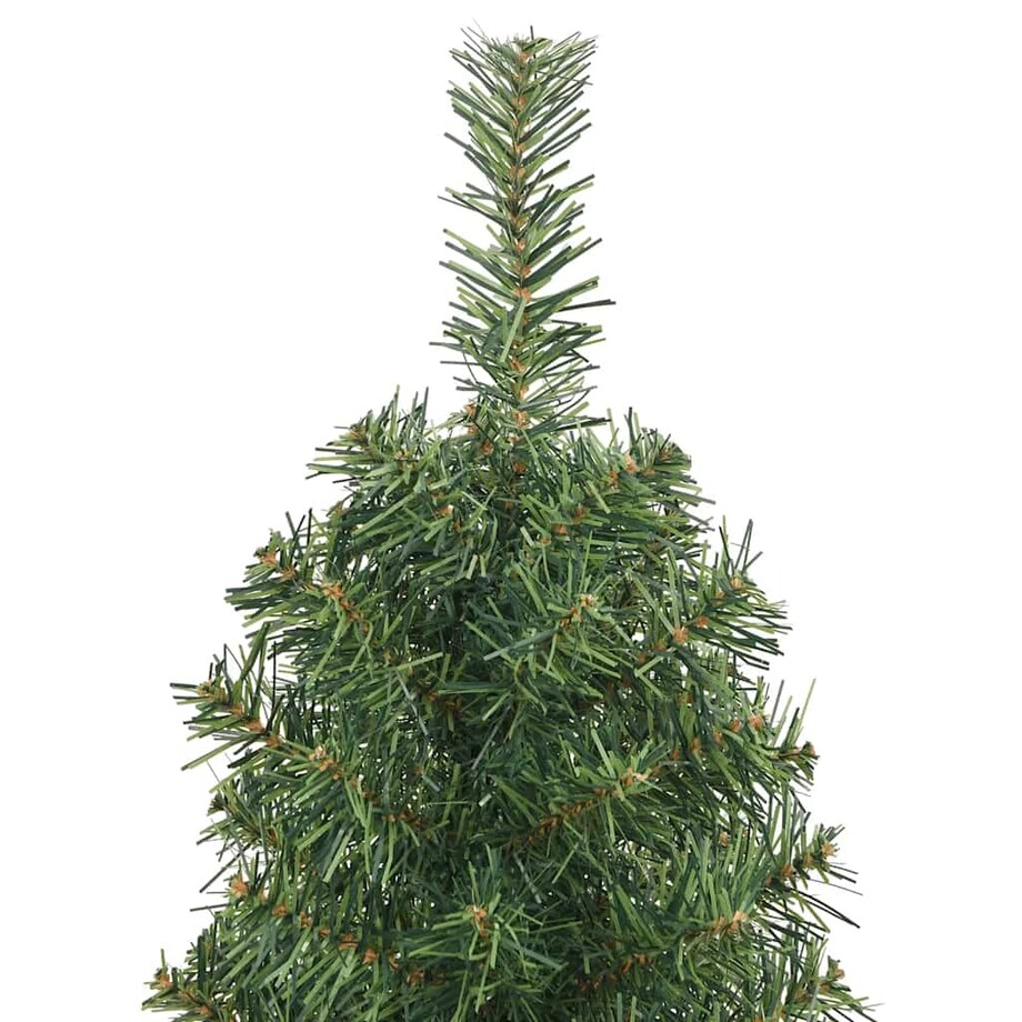 vidaXL Smukła sztuczna choinka ze stojakiem, zielona, 120 cm, PVC