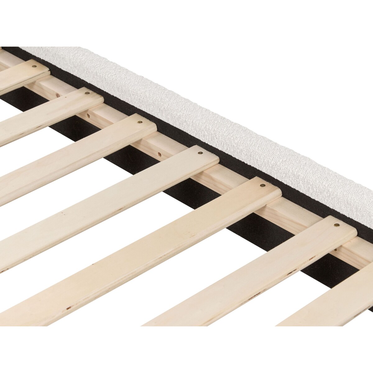 Łóżko boucle 160 x 200 cm białe MARGUT