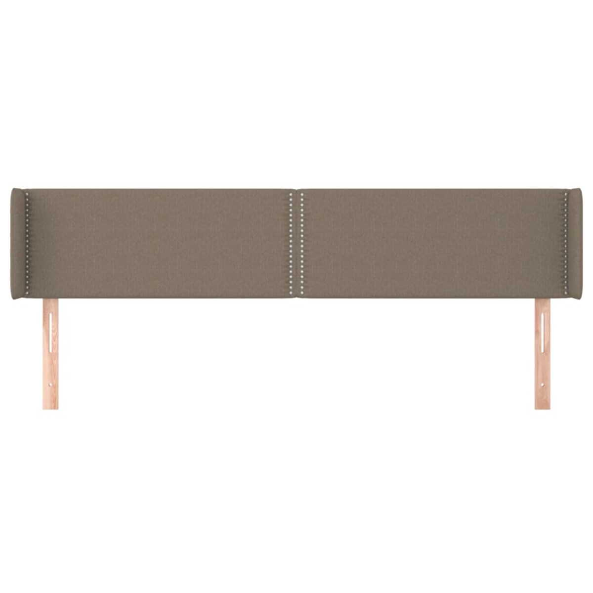 vidaXL Zagłówek uszak, taupe, 183x16x78/88 cm, tkanina