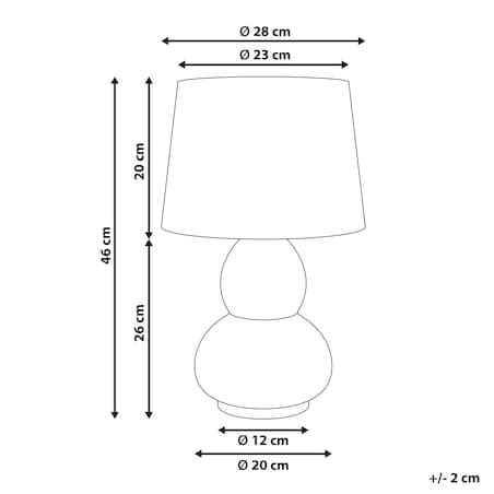 Lampa stołowa MACAL Ceramika Biały/ niebieski