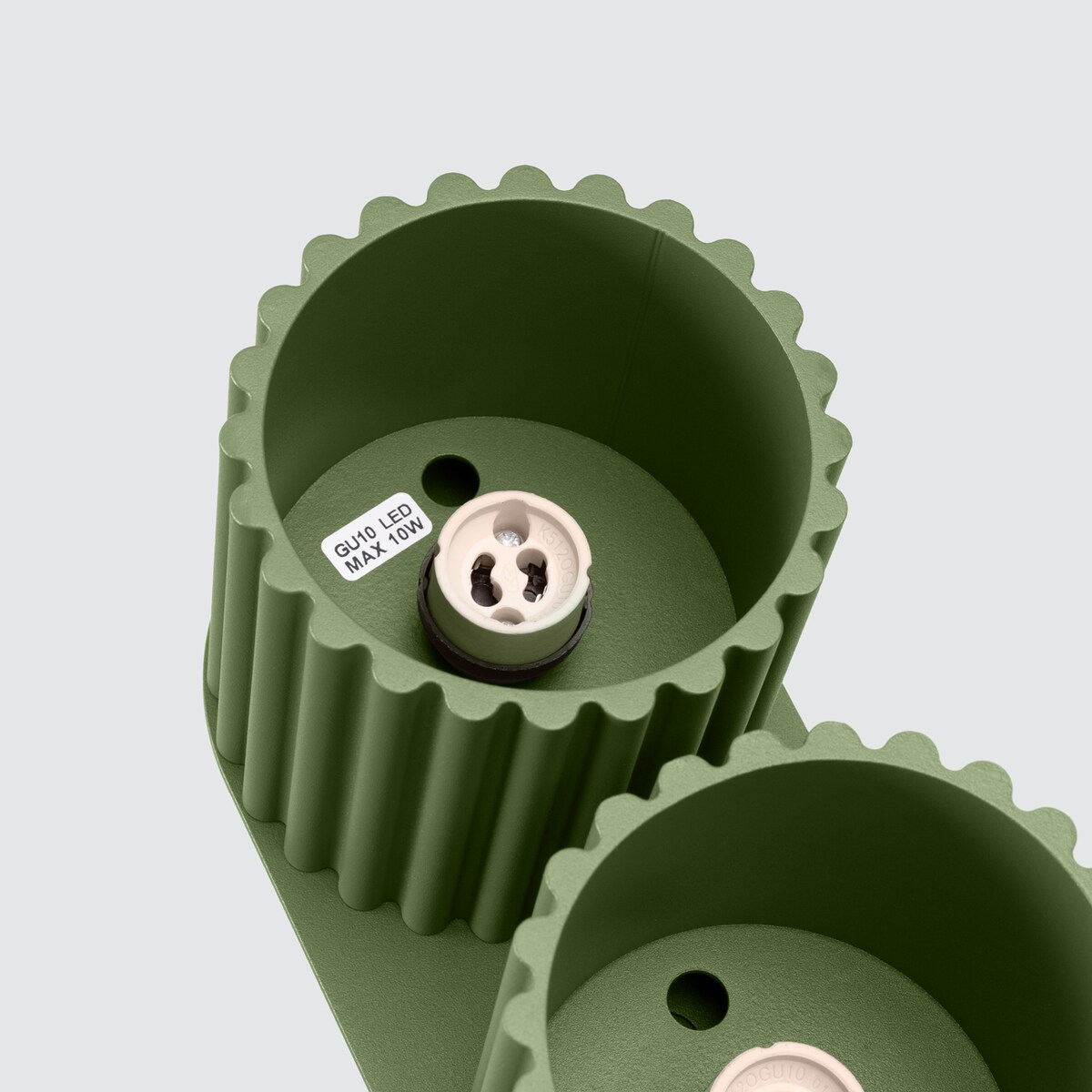 Plafon AURA 2 zielony oliwkowy GU10