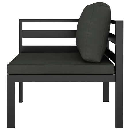 vidaXL 8-cz. zestaw mebli ogrodowych, poduszki, aluminium, antracyt
