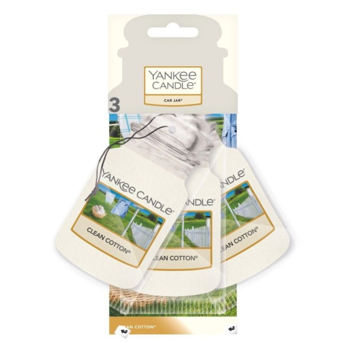Yankee Candle car jar 3pack CLEAN COTTON home&you