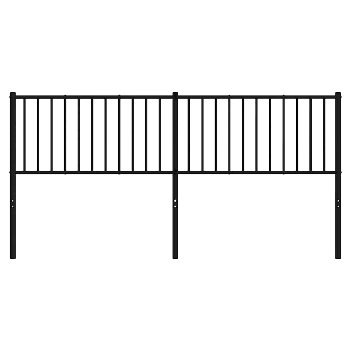 vidaXL Metalowe wymienne wezgłowie, czarne, 180 cm