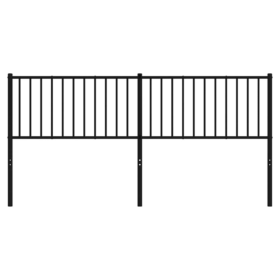 vidaXL Metalowe wymienne wezgłowie, czarne, 180 cm