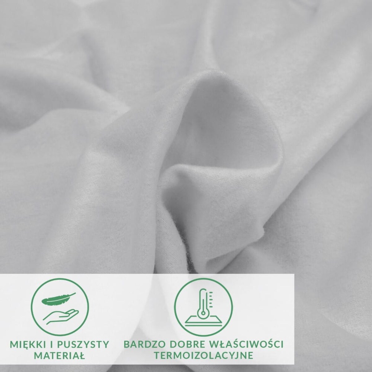 Prześcieradło flanela z gumką 140x200 kolor popiel