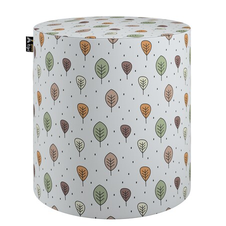 Puf Bobby, ecru-brązowy, ø40, wys. 40 cm, Magic Collection