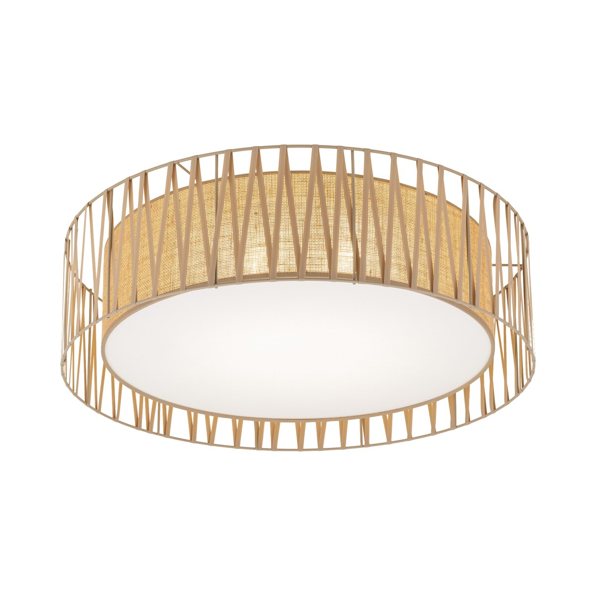 Lampa sufitowa TK Lighting HARMONY SABIA JUTA 11463, 6xE27, biało-beżowa, styl glamour i klasyczny