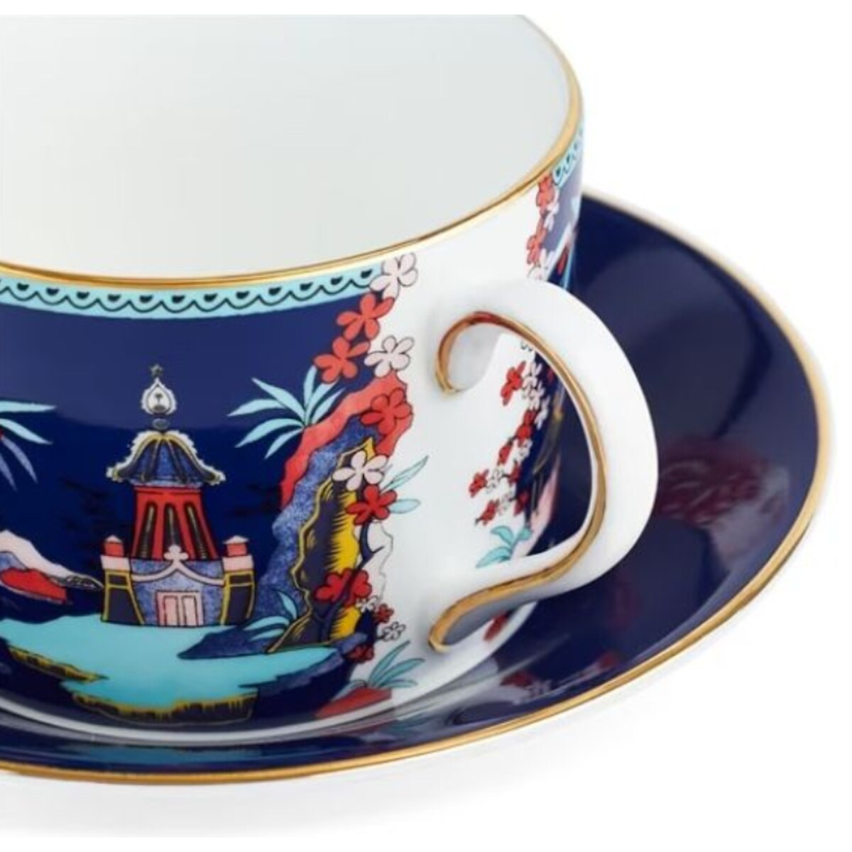 Zestaw 4 filiżanek do herbaty ze spodkami Wonderlust Wedgwood