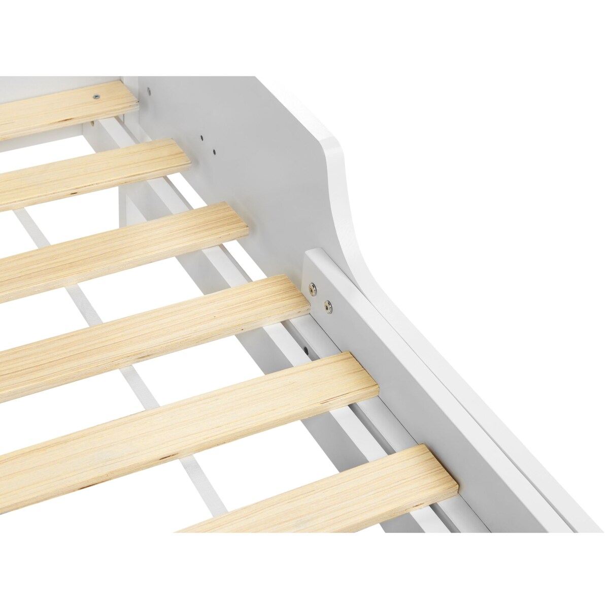 Rozsuwane łóżko dziecięce Drewno sosnowe MONTIGNY 90 x 200 cm Biały