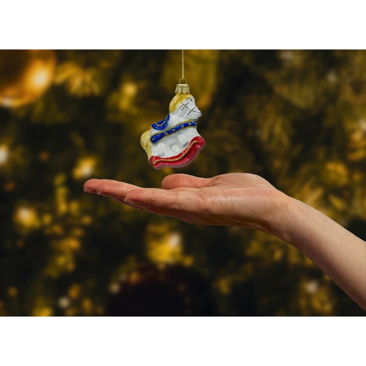 Bombka choinkowa szklana: Koń na biegunach