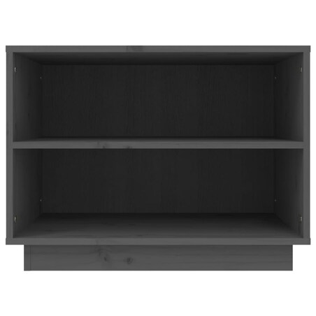 vidaXL Szafka na buty, szara, 60x34x45 cm, lite drewno sosnowe