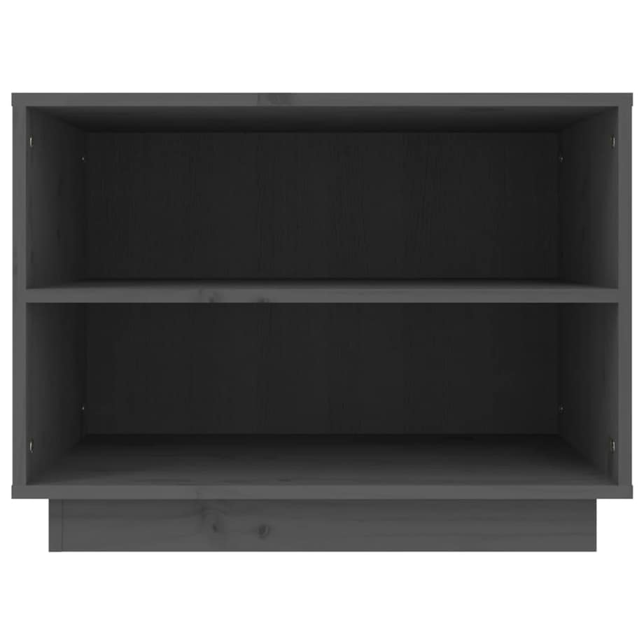 vidaXL Szafka na buty, szara, 60x34x45 cm, lite drewno sosnowe