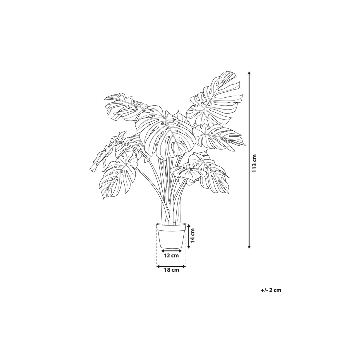 Sztuczna roślina doniczkowa 113 cm MONSTERA PLANT