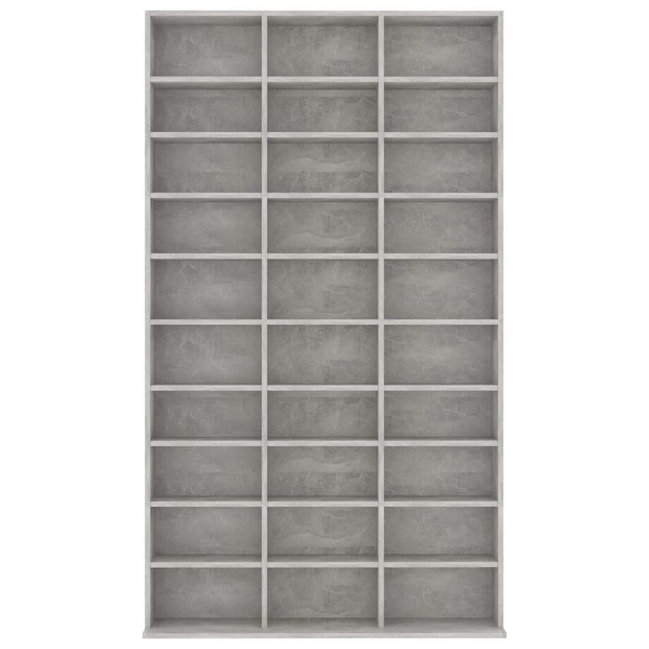 vidaXL Szafka na płyty CD, szarość betonu, 102x16x177,5 cm