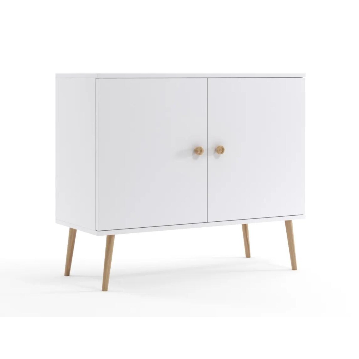 Komoda LEBEL z drzwiczkami 100cm biała mat