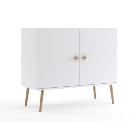 Komoda LEBEL z drzwiczkami 100cm biała mat