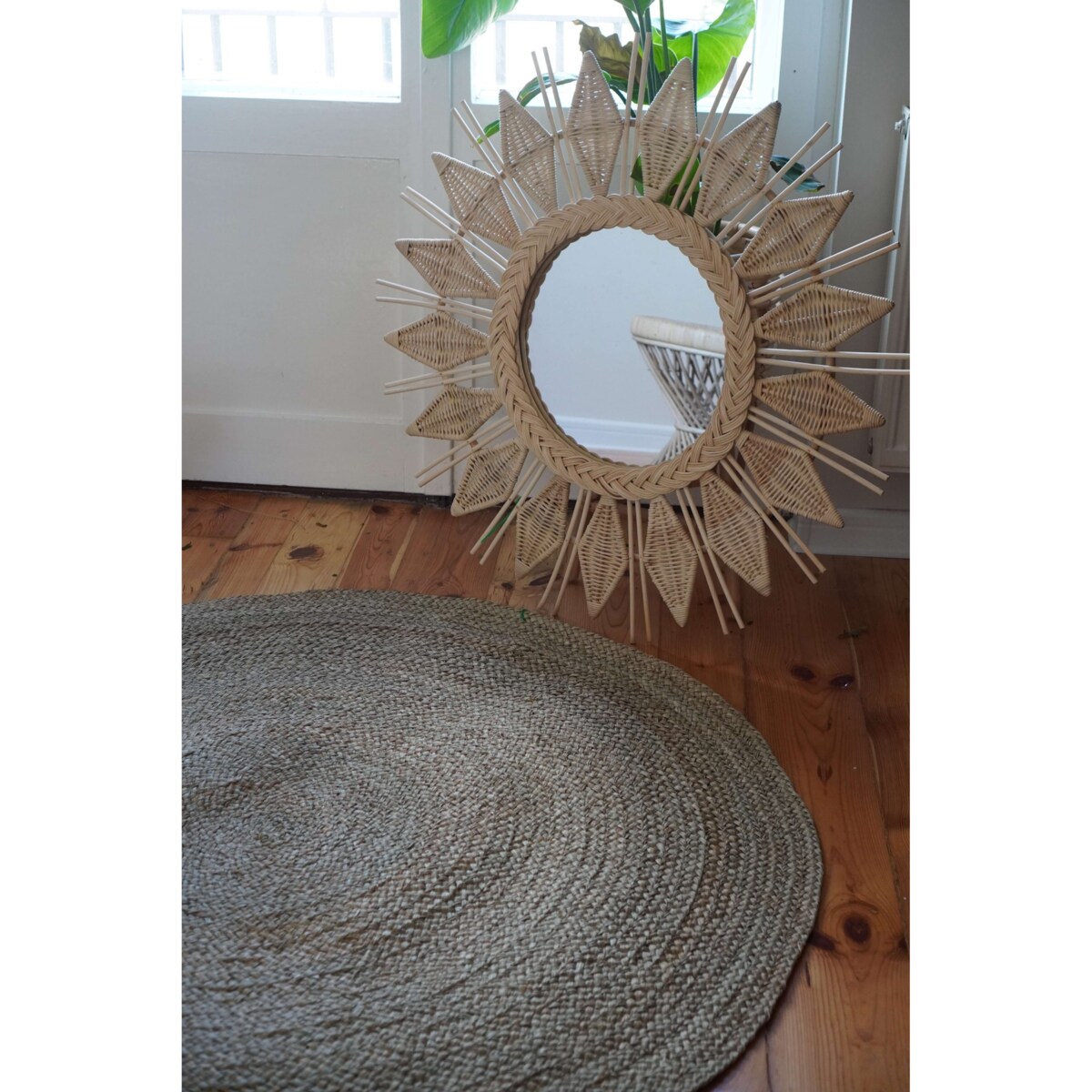 Rattanowe lustro KARO