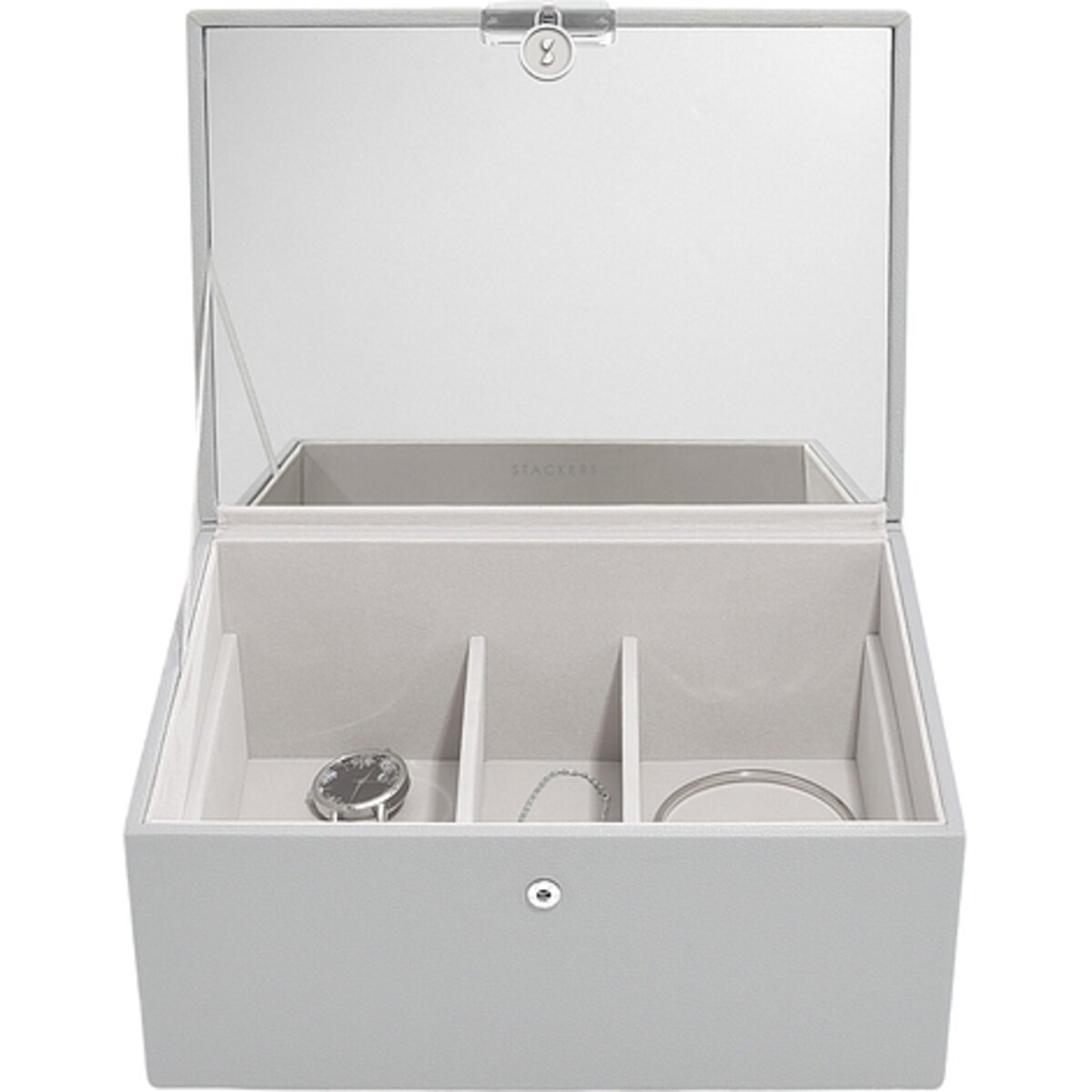 Szkatułka na biżuterię Stackers Luxury classic zieleń szałwiowa