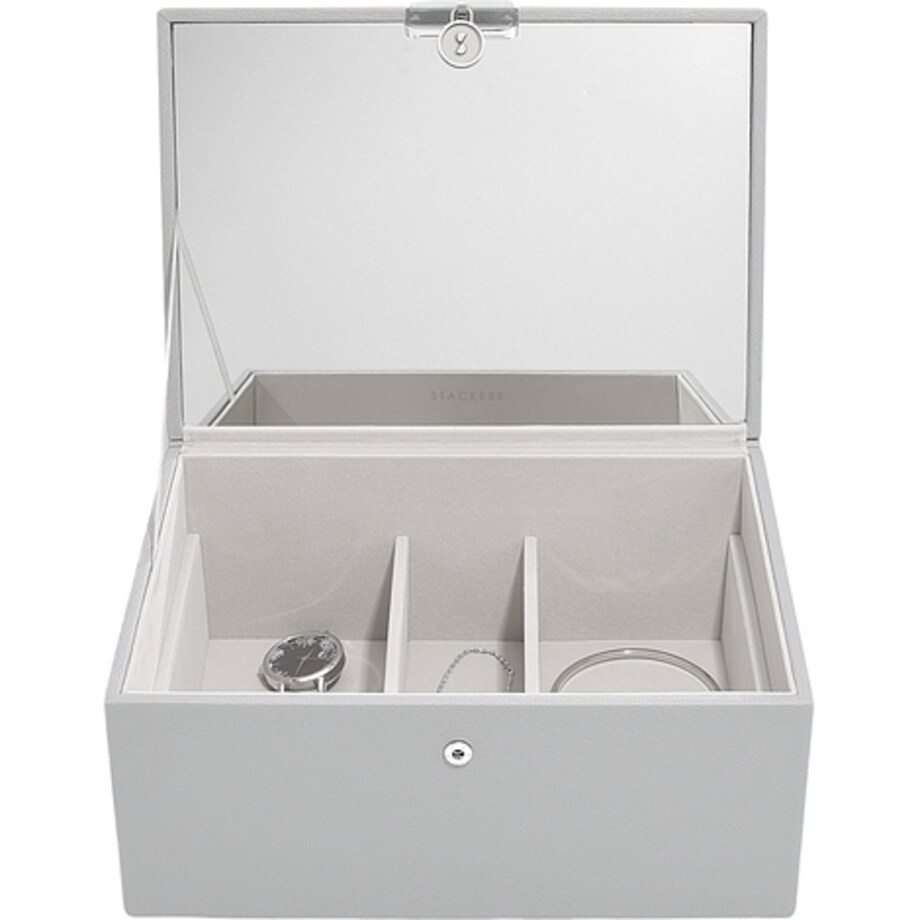 Szkatułka na biżuterię Stackers Luxury classic zieleń szałwiowa