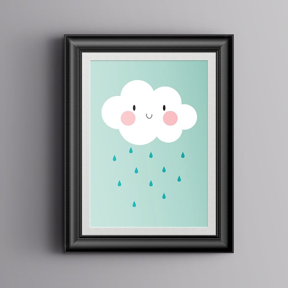 Plakat dla dzieci Chmurka miętowa 40x50