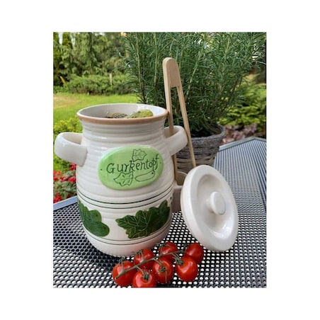 Alpenburg słój ceramiczny do ogórków 2l+ szczypce 8549