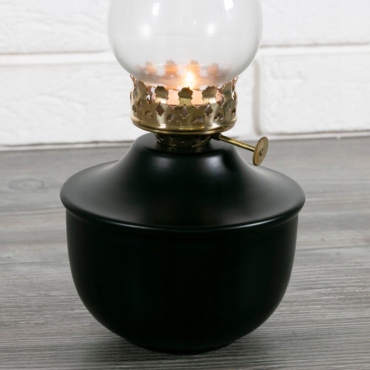 ŚWIECZNIK tealight OLJA lampa naftowa czarna