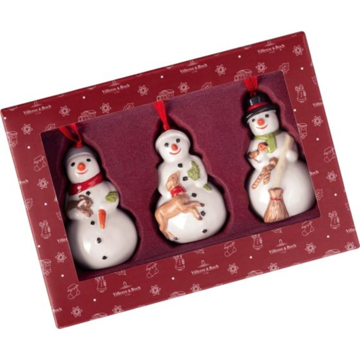 Zestaw 3 ozdób choinkowych Bałwanki Nostalgic Ornaments Villeroy & Boch