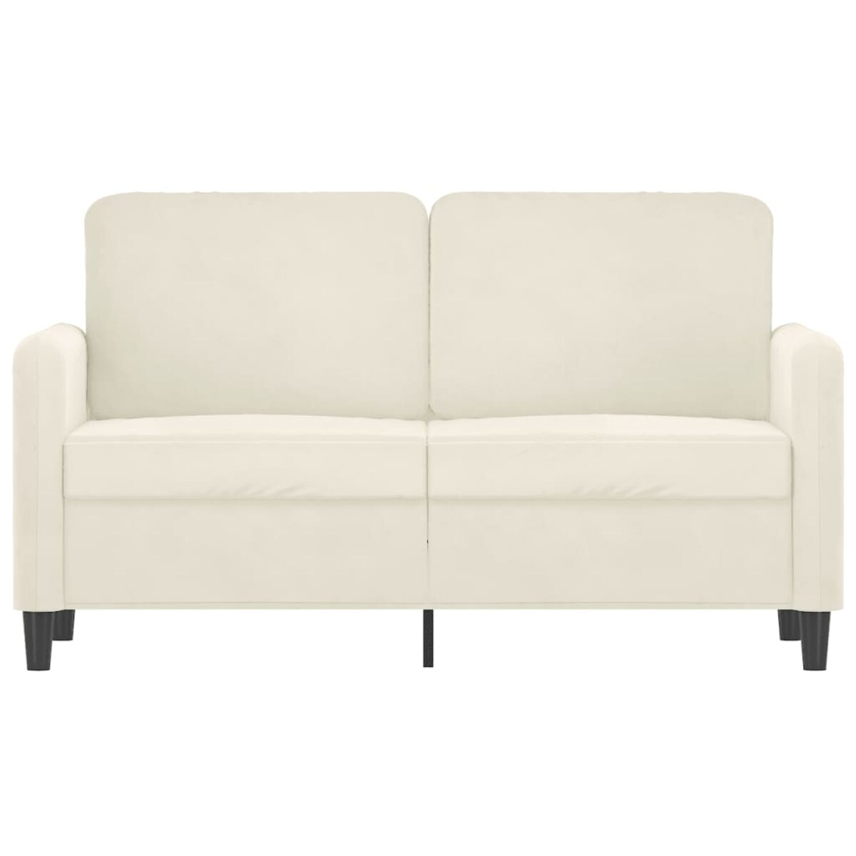 vidaXL Sofa 2-osobowa, kremowy, 120 cm, tapicerowana aksamitem