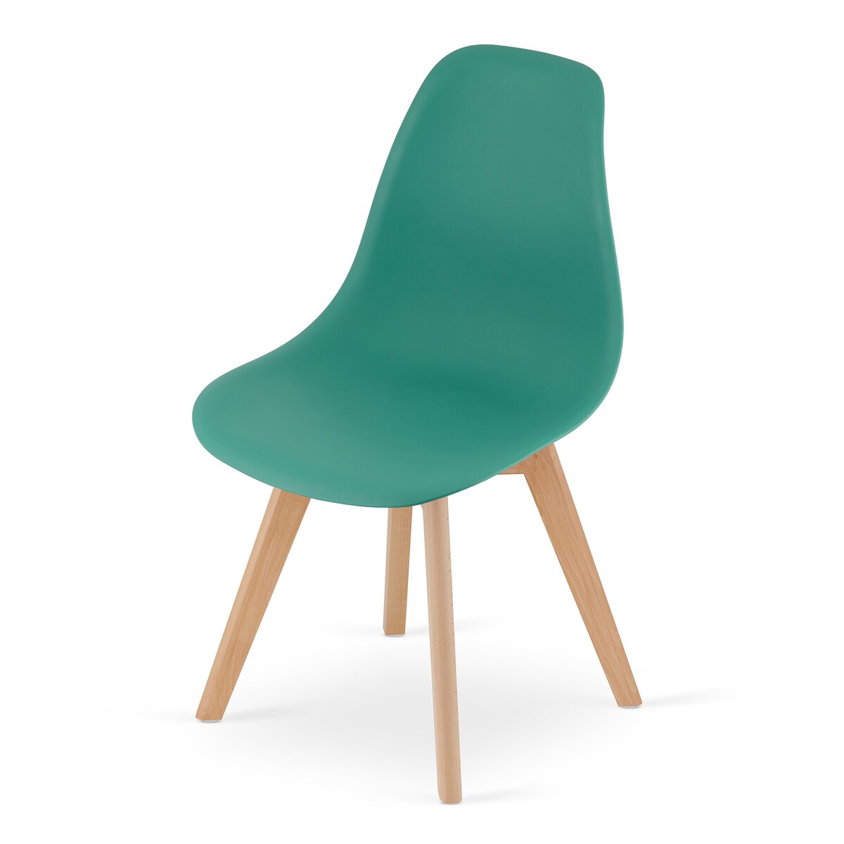 Krzesło do jadalni Kito Zielone, Nogi Naturalne 3 szt.